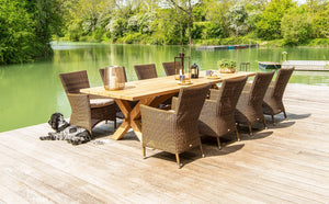 Alexander Rose - Teak Plank Rectangle Dining Table 3.0m