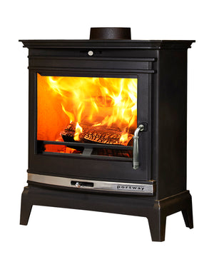 Portway - Rochester 7 - 7kW Multifuel Stove with Chrome Door Strip cutout