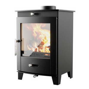 Henley Redwood Eco stove right side view cutout on white background