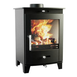 Henley Redwood Eco stove left side view cutout on white background