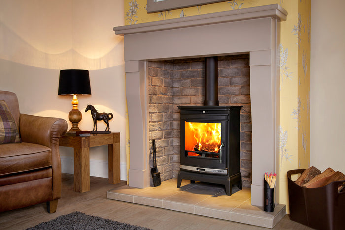 Portway - Rochester 7 - 7kW Multifuel Stove with Chrome Door Strip