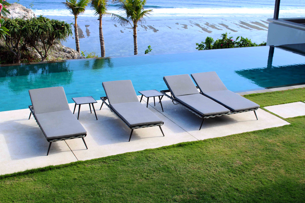 Skyline Design - Serpent - 4 Seat Sun Lounger Set with Side Tables