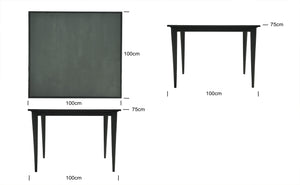 Skyline Design - Serpent Square 4-Seat Dining Table