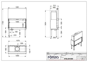 Fondis Stella 3 H1000 dimensions