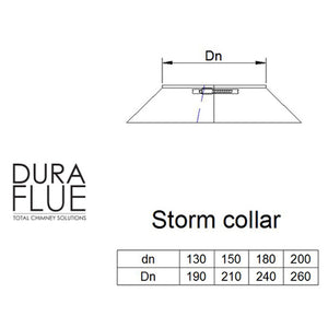 7” Insulated Twin Wall - Storm Collar - Stainless Steel