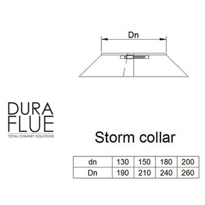 5” Insulated Twin Wall - Storm Collar - Matt Black