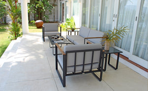Skyline Design - Taymar - 4 Seat Outdoor Lounge Set With Horizon Coffee Table And Side Tables