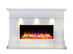 Celsi - Ultiflame VR Adour Aleesia Illumia - Smooth White Freestanding Suite