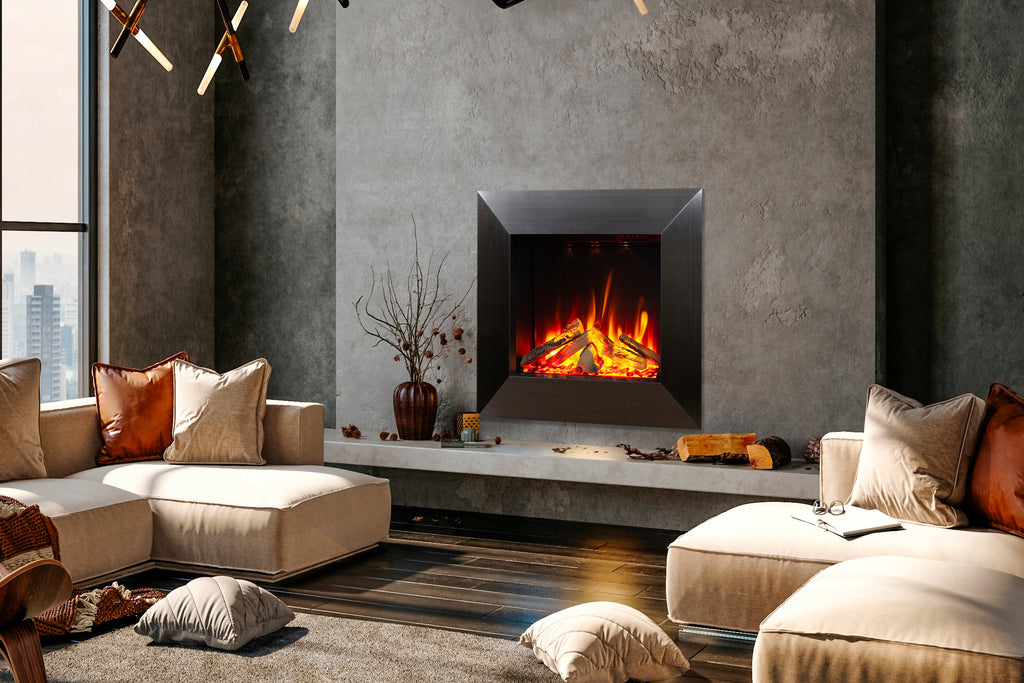 Celsi - Ultiflame Fires -  VR Impulse 22" Black Wall Inset Electric Fire