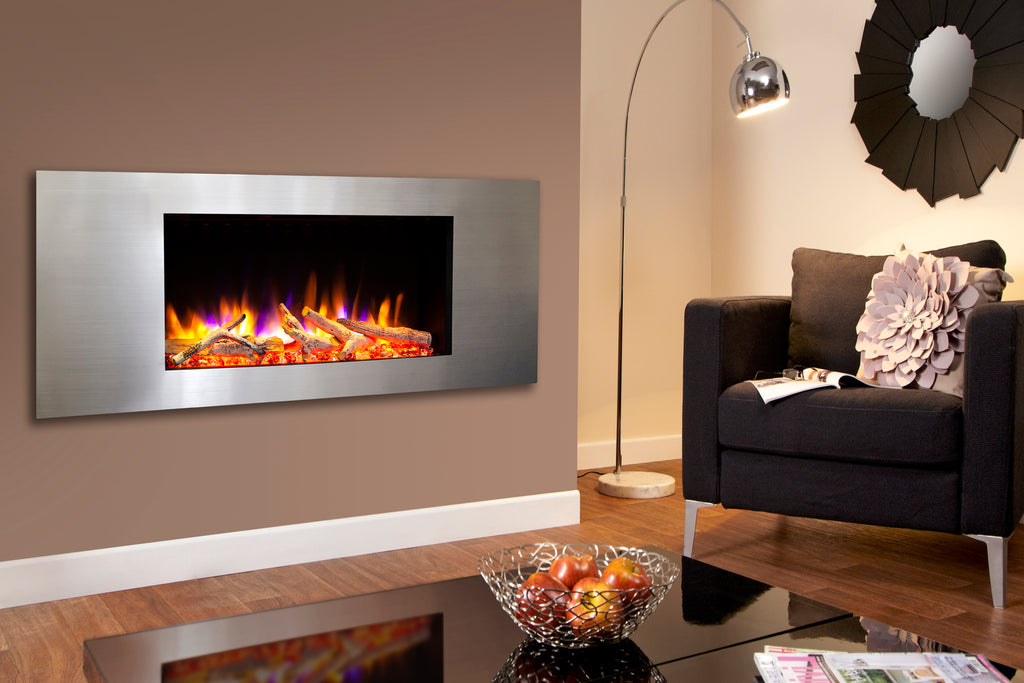 Celsi - Ultiflame Fires -  VR Metz 33" Silver Wall Inset Electric Fire
