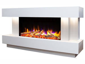Celsi - Ultiflame VR Toronto 800 Illumia- Smooth White Freestanding Suite