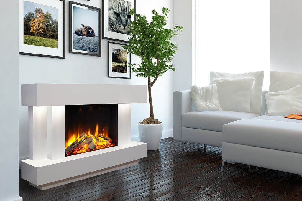 Celsi - Ultiflame VR Toronto S-600 Illumia - Smooth White Freestanding Suite