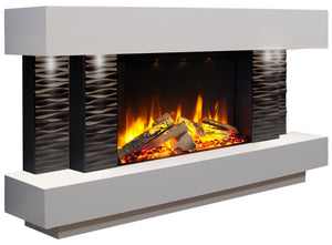 Celsi - Ultiflame VR Toronto S-600 Illumia - Textured Black and White Freestanding Suite