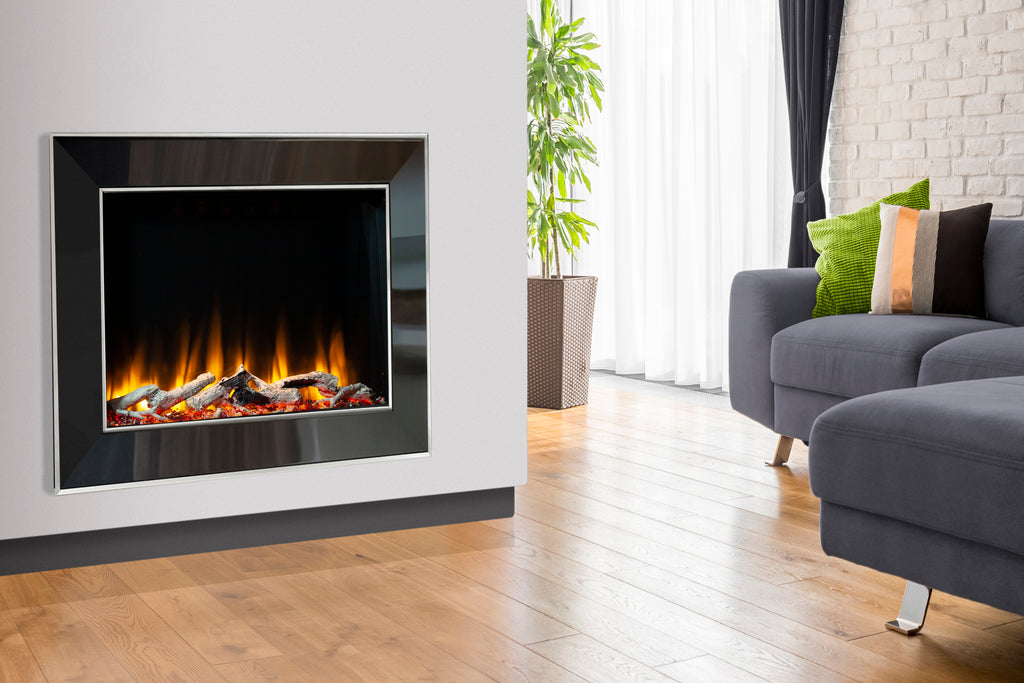 Celsi - Ultiflame Fires -  VR Vader Aleesia Black Nickel & Chrome Wall Inset Electric Fire
