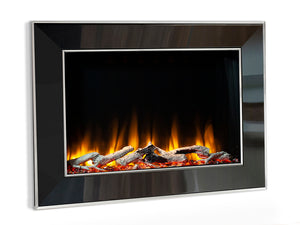 Celsi - Ultiflame Fires -  VR Vader Aleesia Black Nickel & Chrome Wall Inset Electric Fire