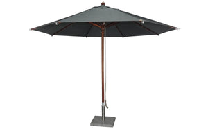 Alexander Rose - Parasols Hardwood Luxury 3M Round Pulley Parasol with Night Cover