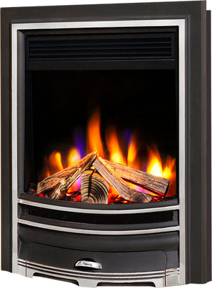 Celsi - Ultiflame Fires - VR Arcadia Black & Chrome Hearth Mounted Electric Fire