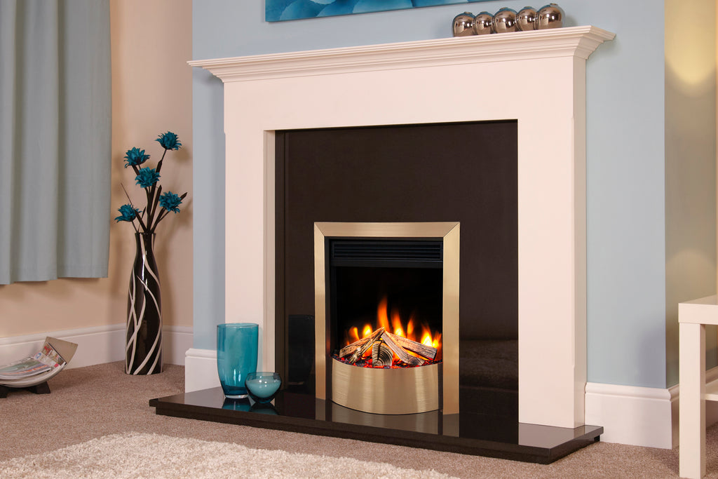 Celsi - Ultiflame Fires - VR Contemporary Champagne Hearth Mounted Electric Fire