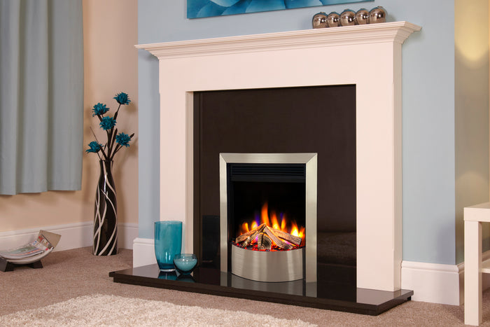 Celsi - Ultiflame Fires - VR Contemporary Silver Hearth Mounted Electric Fire