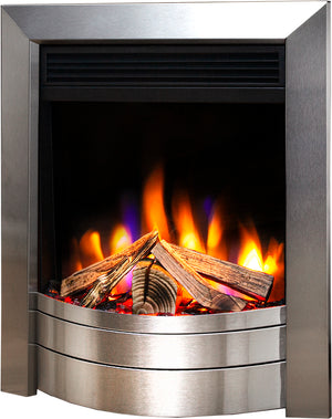 Celsi - Ultiflame Fires - VR Essence Brushed Silver Hearth Mounted Electric Fire