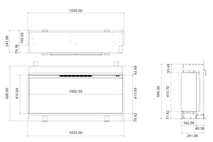 Woodford - Thea 1000 Slim Line - Electric Fire for Media Walls