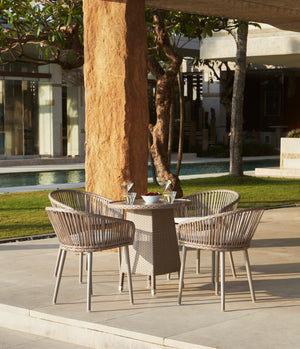 Skyline Design - Valetti - 4 Seat Outdoor Dining Set with Small Round Tivoli Bistro Table
