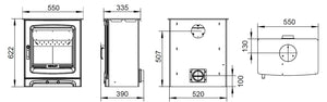 Adlerwood Eco Stove dimensions