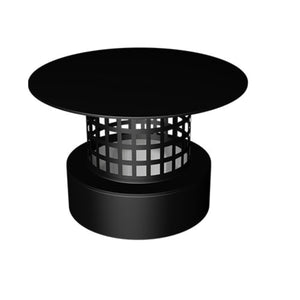 5" Insulated Twin Wall - Rain Cap - Matt Black - Fusion