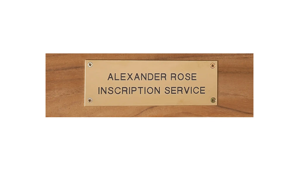 Alexander Rose - Bench Engravings Engraved Brass Plaque