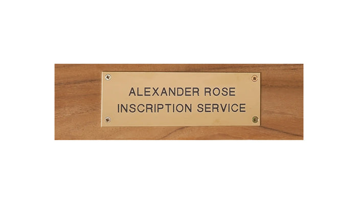 Alexander Rose - Bench Engravings Engraved Brass Plaque