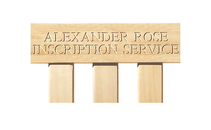 Alexander Rose - Bench Engravings Direct Engraving