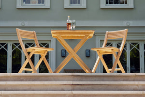 Alexander Rose - Roble - 2 Seat Folding Tea for Two Balcony Set