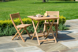 Alexander Rose - Roble - 2 Seat Folding Tea for Two Balcony Set