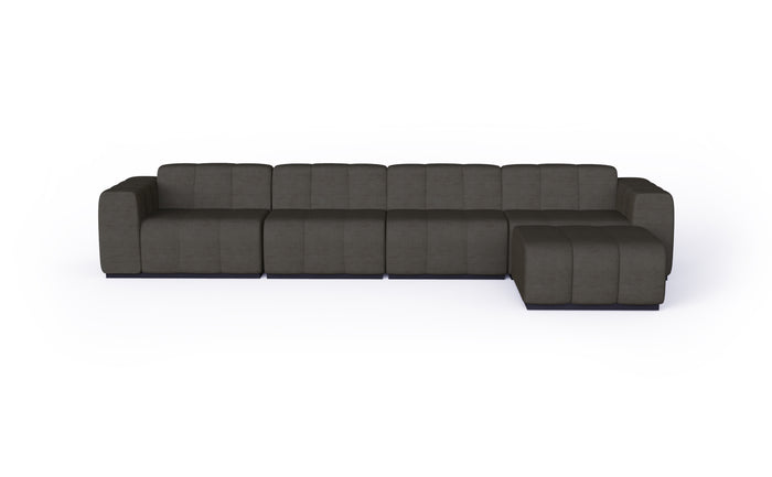 Blinde Design Connect Modular 5 Sofa Chaise Flanelle