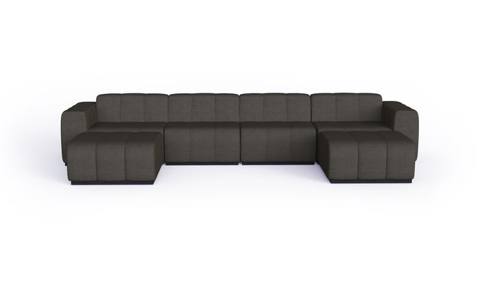 Blinde Design Connect Modular 6 U-Chaise Sectional Flanelle