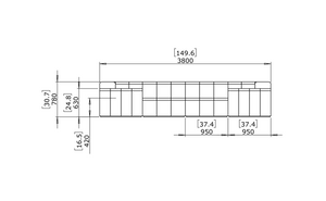 Blinde Design Modular 8 U-Sofa Sectional Sooty