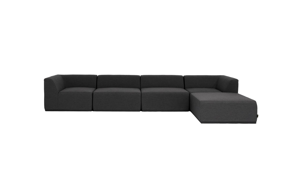 Blinde Design Relax Modular 5 Sofa Chaise Sooty