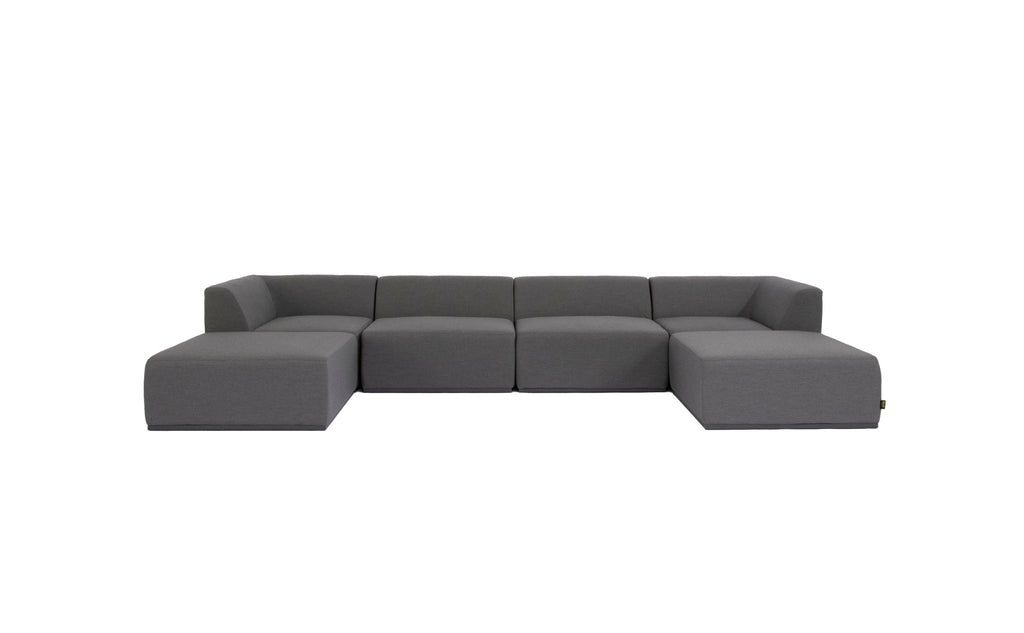 Blinde Design Relax Modular 6 U-Chaise Sectional Flanelle