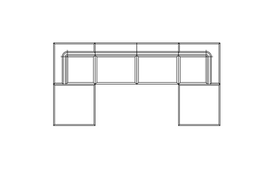 Blinde Design Relax Modular 6 U-Chaise Sectional Canvas