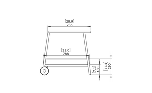 Blinde Design Serve T30 Bar Cart Teak (Natural)