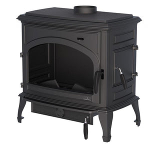 Bronpi - Etna - 10kW Freestanding Wood Stove shown without flame cutout on white background