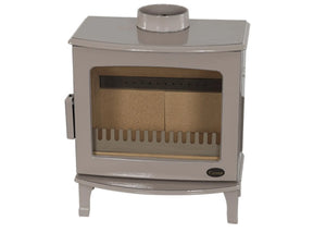 Carron - ECO Stove - 5kW Wood Stove (Multi-fuel Kit Option) - Antique Enamel empty firebox shown front view