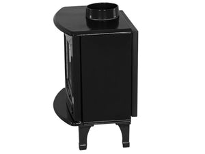 Carron - ECO Stove - 5kW Wood Stove (Multi-fuel Kit Option) - Black Enamel side view