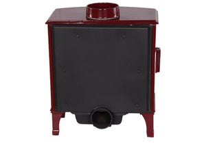 Carron - ECO Stove - 5kW Wood Stove (Multi-fuel Kit Option) - Red Enamel back view