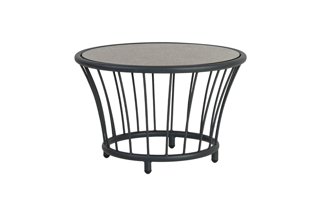 Alexander Rose - Cordial Grey Round Side Table 0.6m with Pebble HPL Top