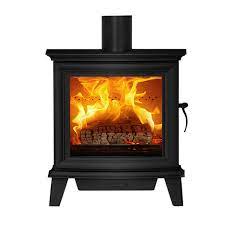 Chesterfield 5 Multi-fuel Stove with flames cutout in white background