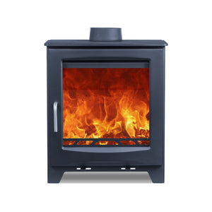 Woodford - Didsbury 5kW Wide Multi-fuel Stove front view cutout