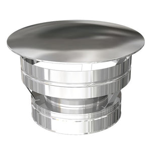 7” Insulated Twin Wall - Rain Caps - Stainless Steel