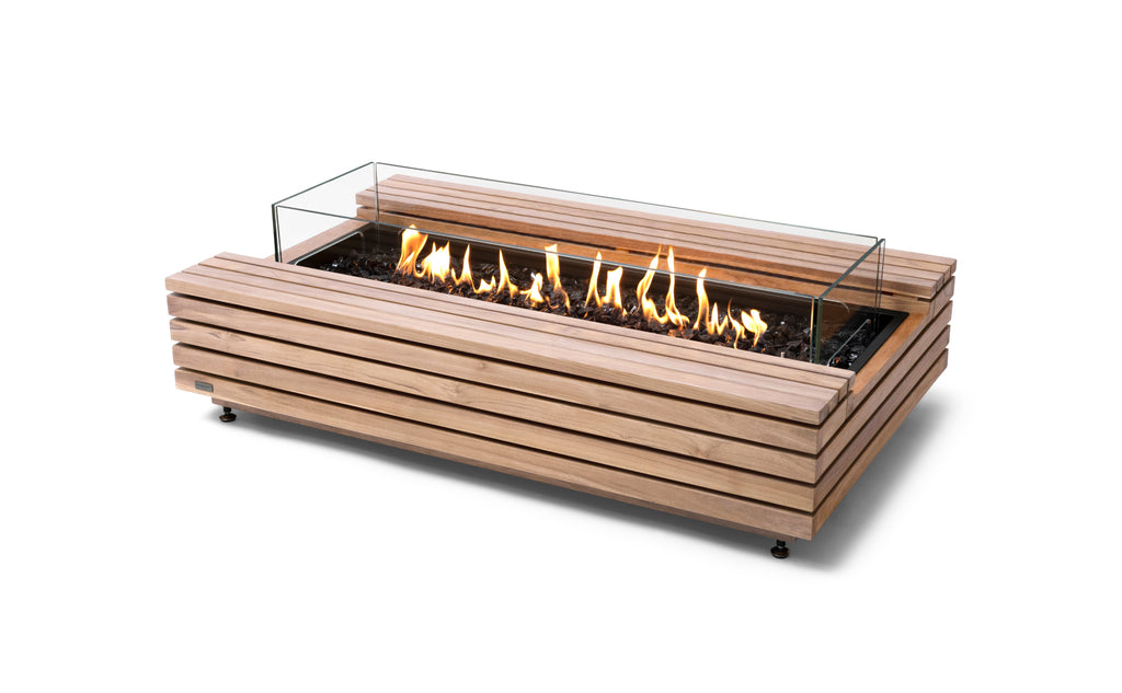 EcoSmart Fire Cosmo 50 Gas Fire Pit Table Teak