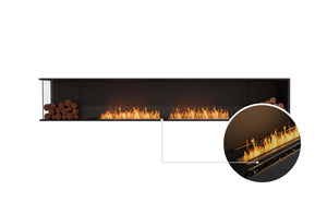 EcoSmart Flex Fireplace 122LC.BX2 Left Corner Black